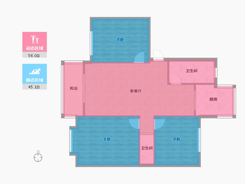 上海-上海市-金虹桥·井亭苑-90.00-户型库-动静分区