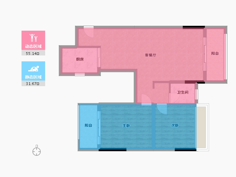 广西壮族自治区-桂林市-漓江郡府-95.00-户型库-动静分区