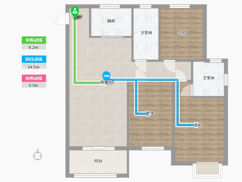 湖北省-宜昌市-春风十里-90.00-户型库-动静线