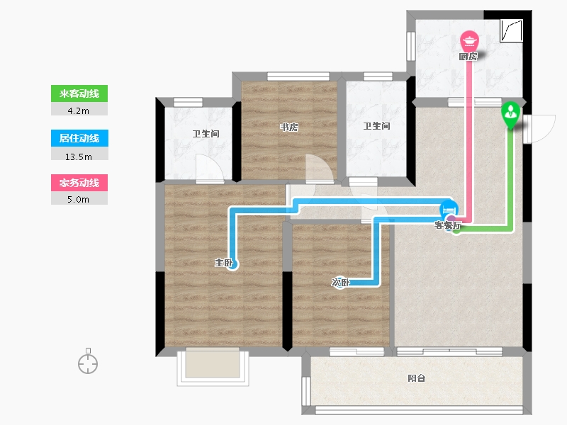 江苏省-苏州市-中建河风印月-82.00-户型库-动静线