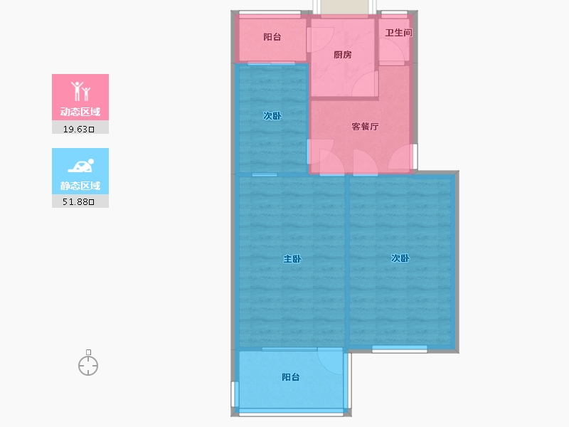 山东省-济南市-山东省水利工程局马家庄宿舍-65.00-户型库-动静分区