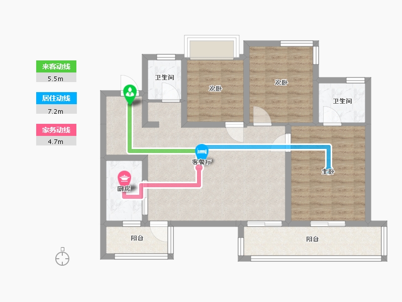 四川省-凉山彝族自治州-锦绣蘭台-89.00-户型库-动静线