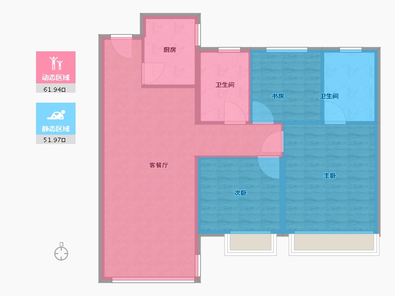 山东省-烟台市-乐橙小区-104.00-户型库-动静分区