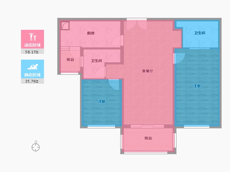 上海-上海市-百汇园三期-82.50-户型库-动静分区