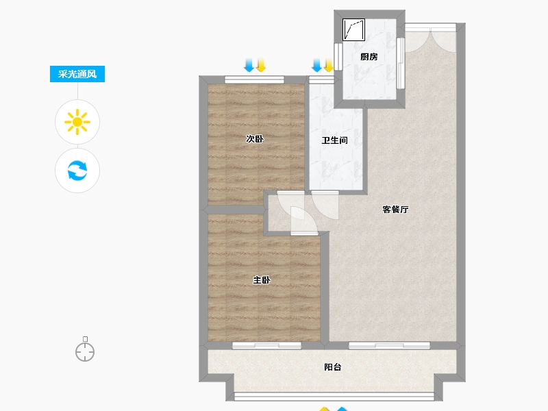 河南省-洛阳市-和昌云庭-70.00-户型库-采光通风