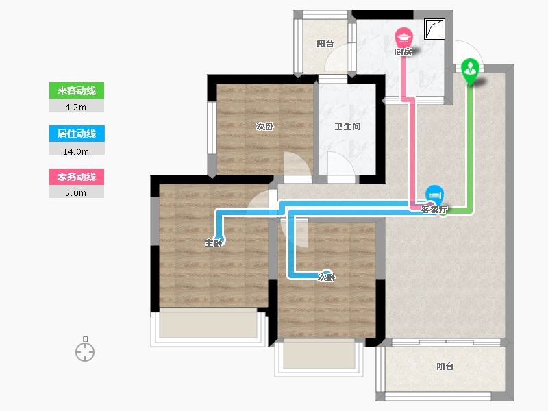 四川省-成都市-翰香悦府-74.98-户型库-动静线