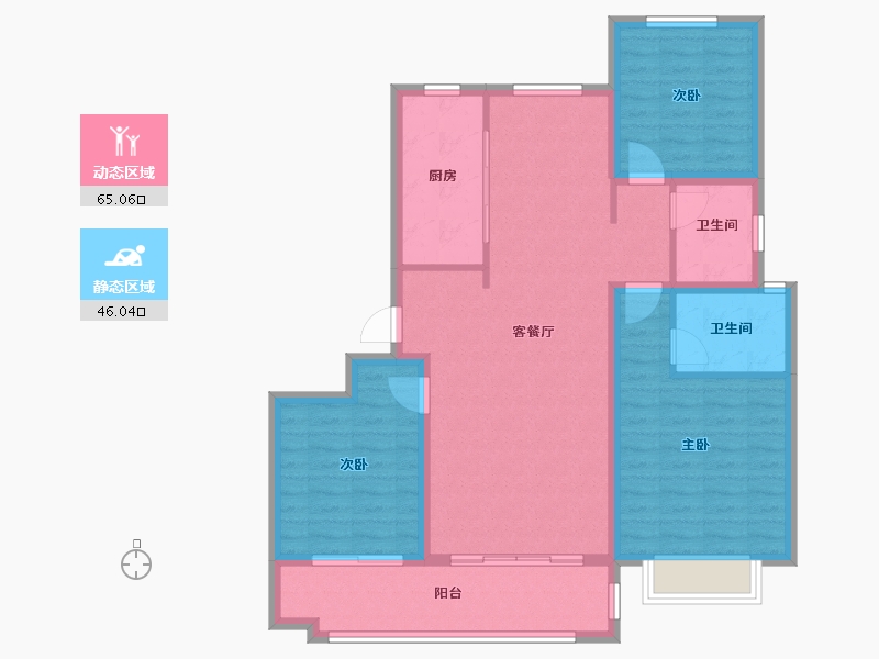 山东省-聊城市-润诚如意府-100.00-户型库-动静分区