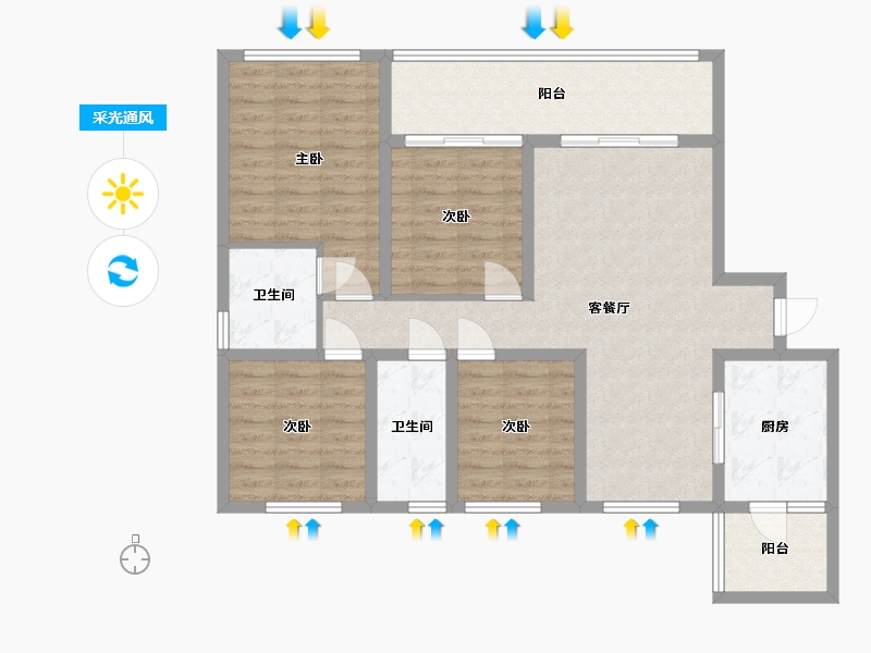 四川省-凉山彝族自治州-攀西春天-112.00-户型库-采光通风