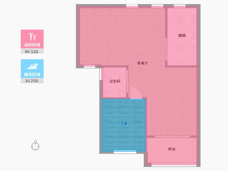 江苏省-无锡市-浮桥家苑-二期-70.00-户型库-动静分区