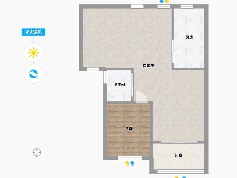 江苏省-无锡市-浮桥家苑-二期-70.00-户型库-采光通风