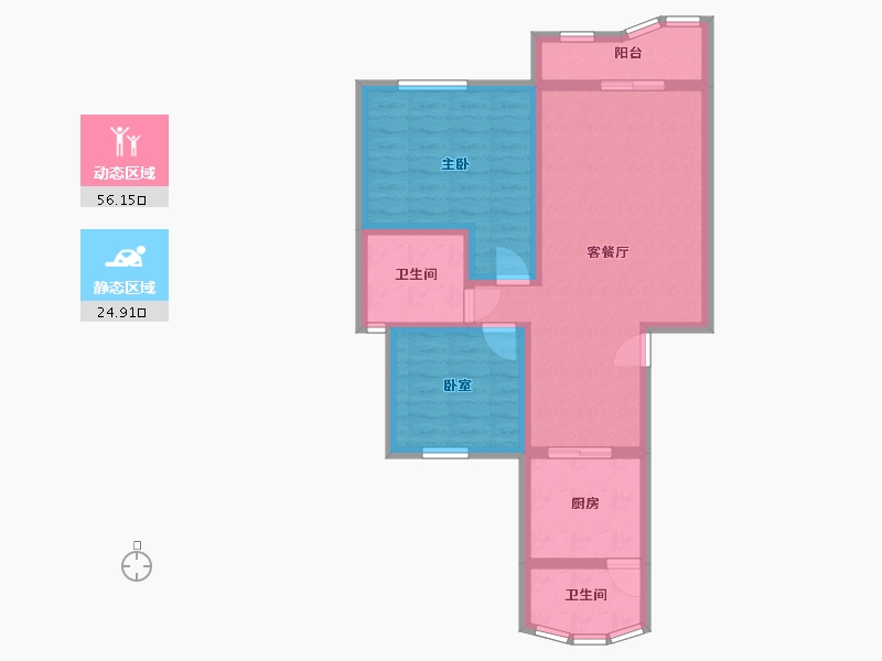 广东省-广州市-东倩园-85.60-户型库-动静分区