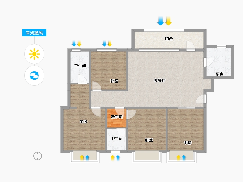 山东省-威海市-华发九龙湾-121.38-户型库-采光通风