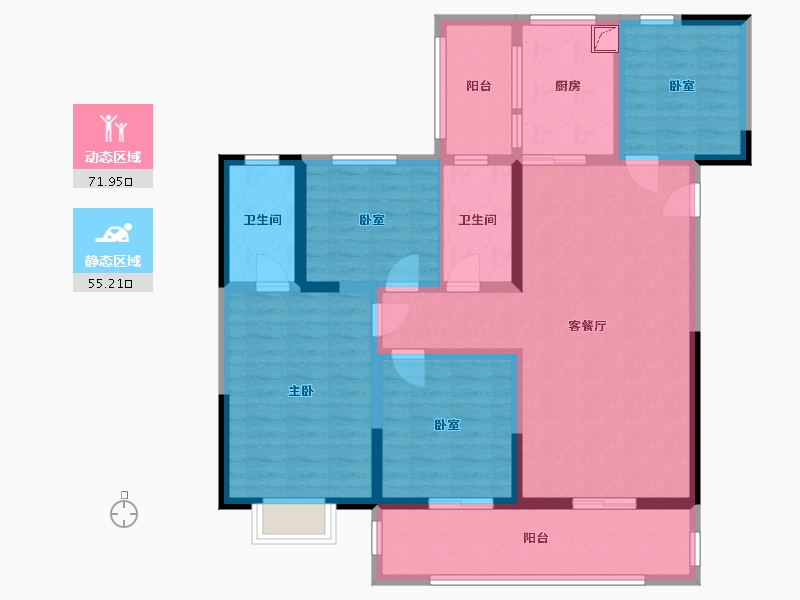 云南省-西双版纳傣族自治州-莎湾纳冠-99.00-户型库-动静分区