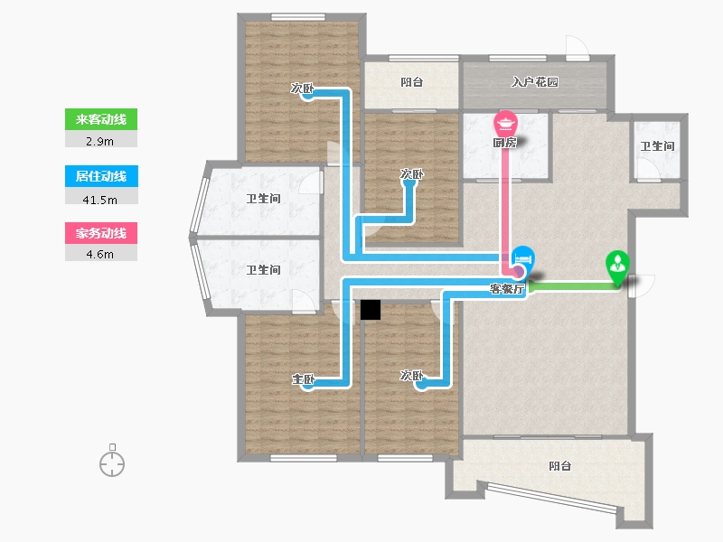 湖北省-武汉市-月湖琴声南区-188.54-户型库-动静线