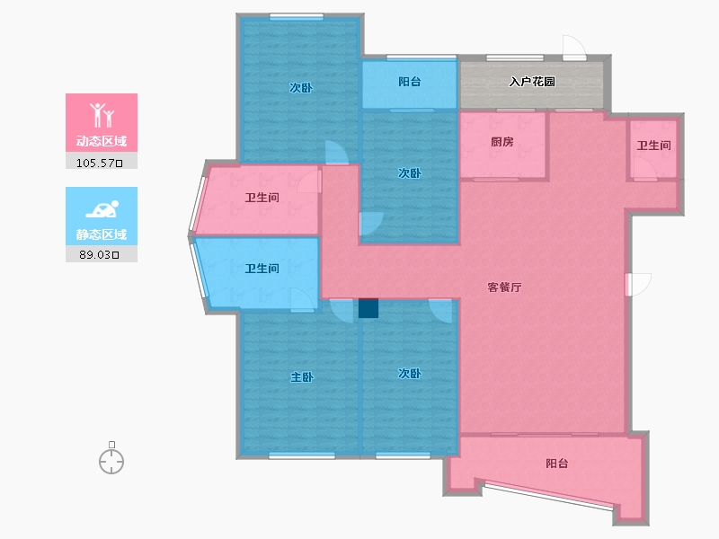 湖北省-武汉市-月湖琴声南区-188.54-户型库-动静分区