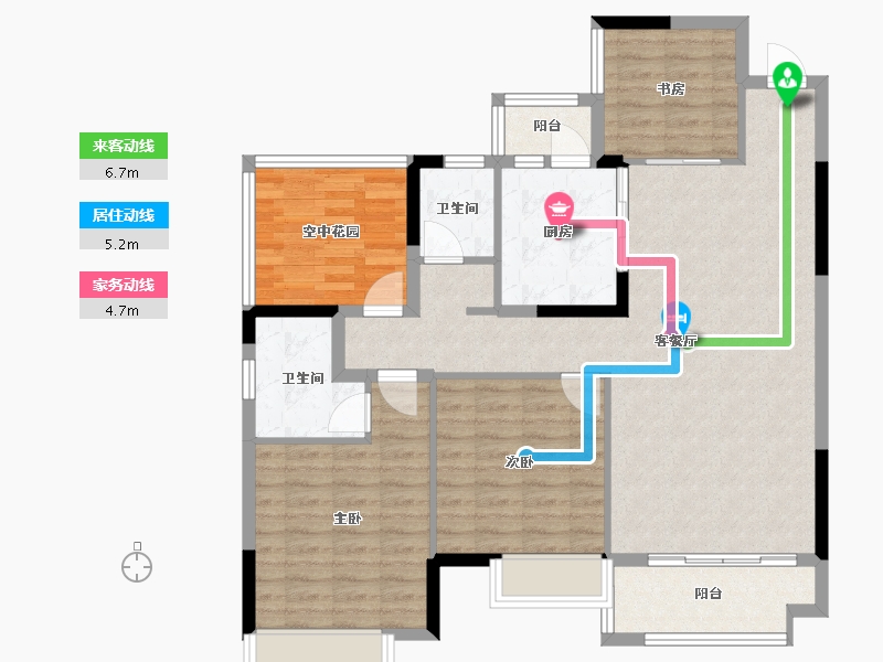 湖南省-永州市-溯禾·荷园悦府-112.00-户型库-动静线