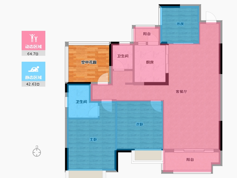 湖南省-永州市-溯禾·荷园悦府-112.00-户型库-动静分区