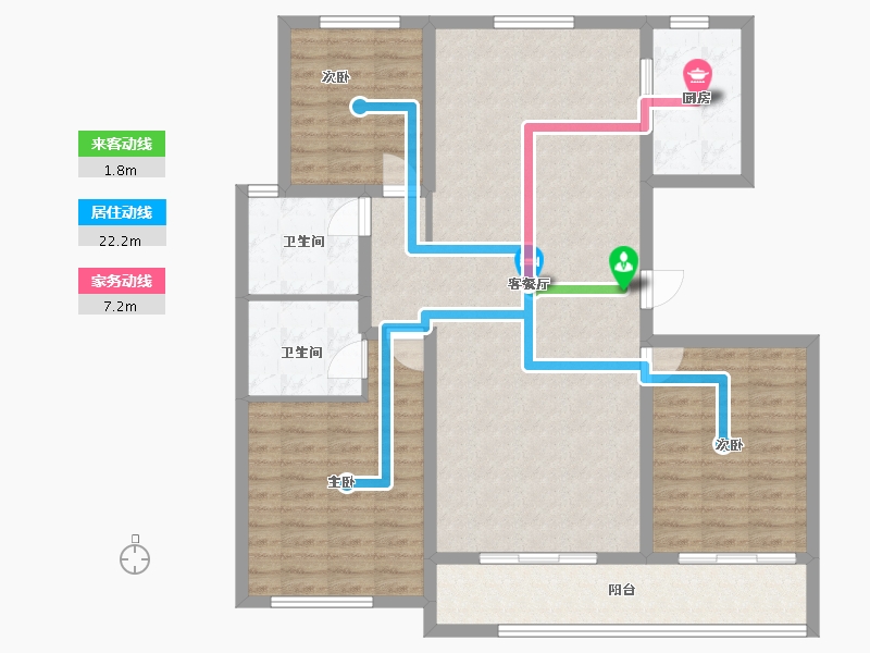 山东省-潍坊市-凯宇凤城尚品4号楼-120.00-户型库-动静线