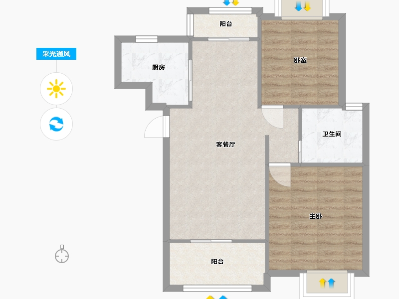 上海-上海市-齐锦苑-68.00-户型库-采光通风