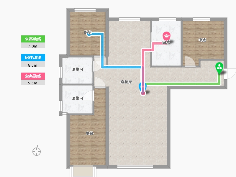 河北省-邢台市-皓顺壹号院-100.00-户型库-动静线