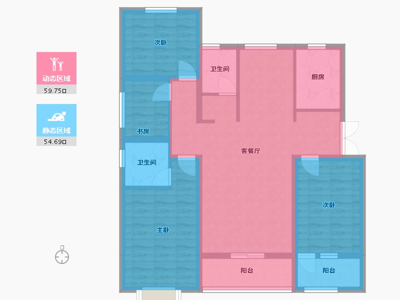 河北省-保定市-玖玺府-120.00-户型库-动静分区