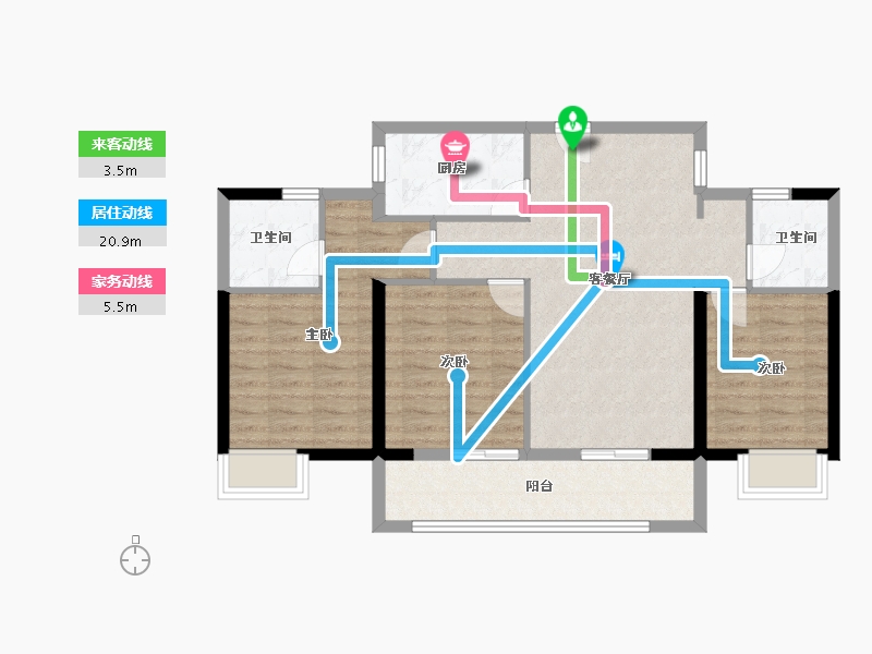 江西省-赣州市-天空之城-85.00-户型库-动静线