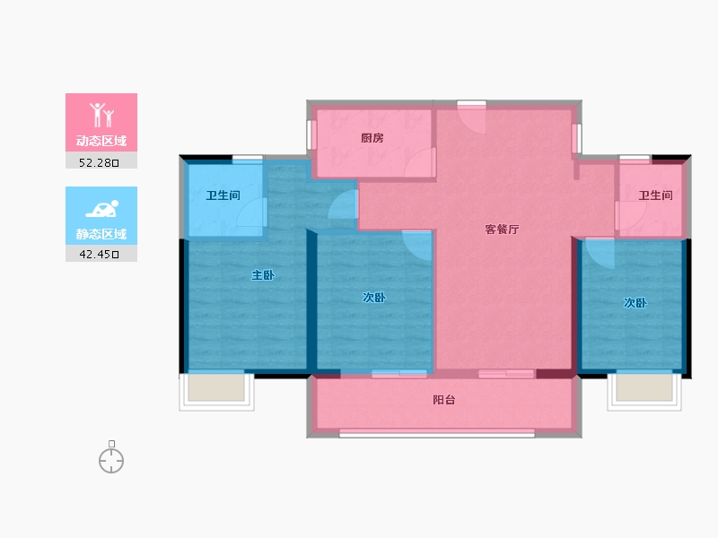 江西省-赣州市-天空之城-85.00-户型库-动静分区