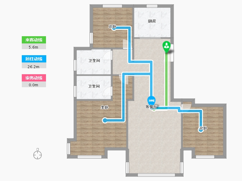 山东省-烟台市-乐橙小区-112.00-户型库-动静线