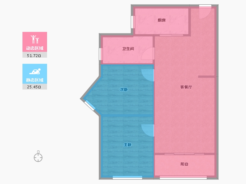 湖北省-武汉市-合汇景苑-南区-73.02-户型库-动静分区