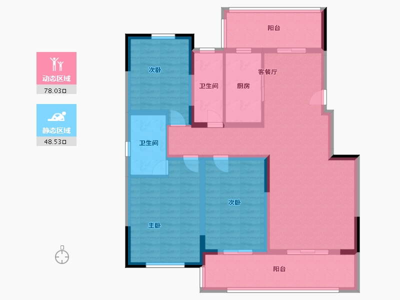 安徽省-宿州市-万像皇家公馆-113.00-户型库-动静分区