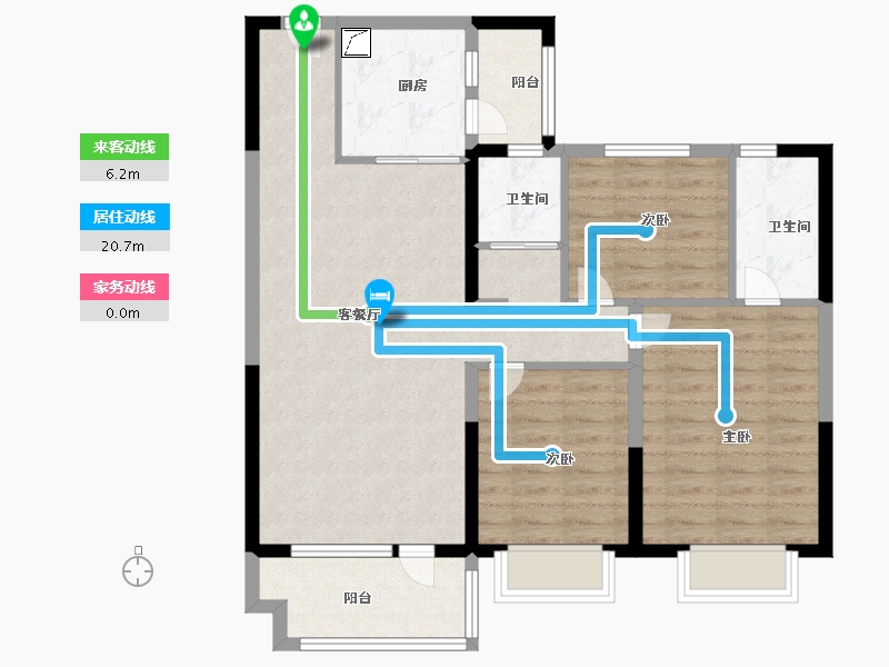 山东省-济宁市-碧桂园·云地天启-90.00-户型库-动静线