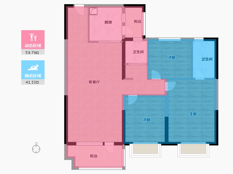 山东省-济宁市-碧桂园·云地天启-90.00-户型库-动静分区