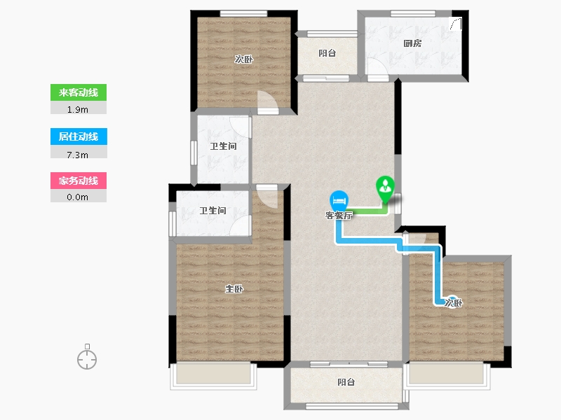 河南省-驻马店市-平舆县永辉碧水湾-120.00-户型库-动静线