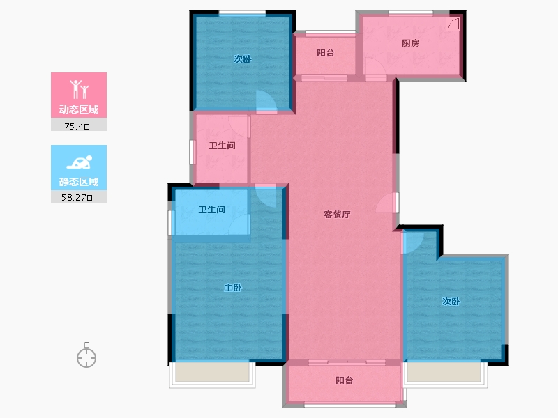 河南省-驻马店市-平舆县永辉碧水湾-120.00-户型库-动静分区