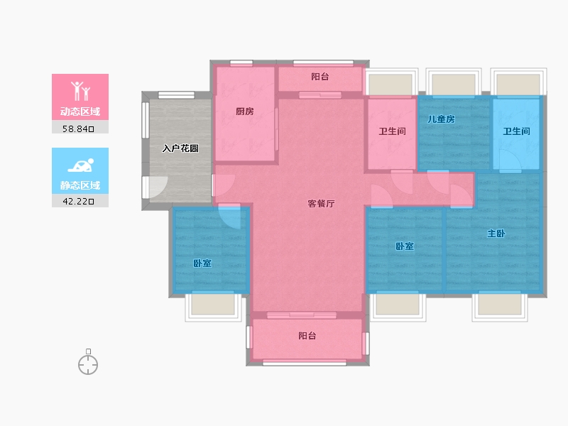 广东省-清远市-四季尚璟-116.00-户型库-动静分区