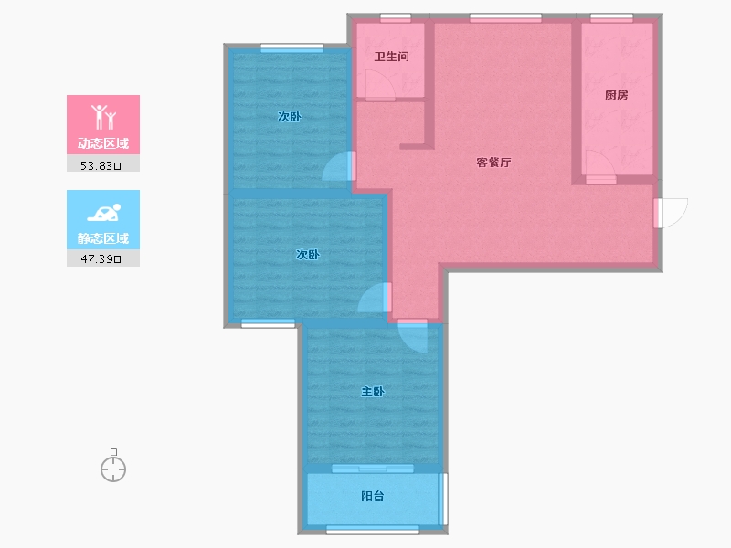 安徽省-合肥市-襄河家园-90.00-户型库-动静分区