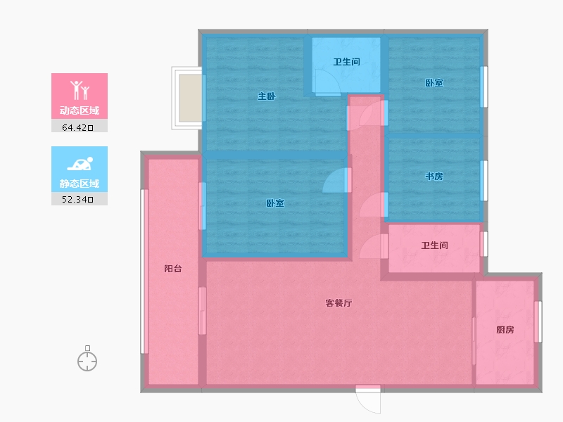 河北省-邢台市-保利时光印象-110.00-户型库-动静分区