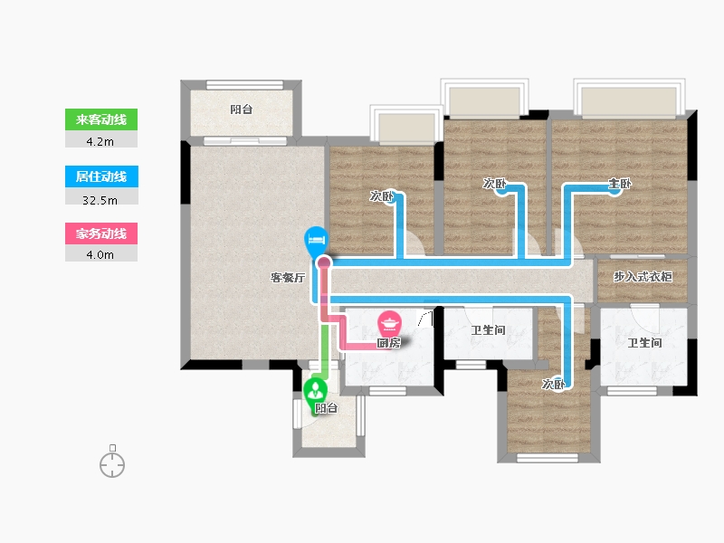 重庆-重庆市-华发·四季半岛-97.00-户型库-动静线