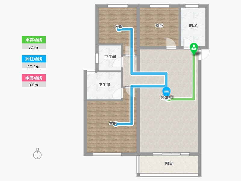 湖北省-武汉市-成功雅苑-100.00-户型库-动静线