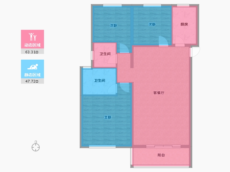 湖北省-武汉市-成功雅苑-100.00-户型库-动静分区