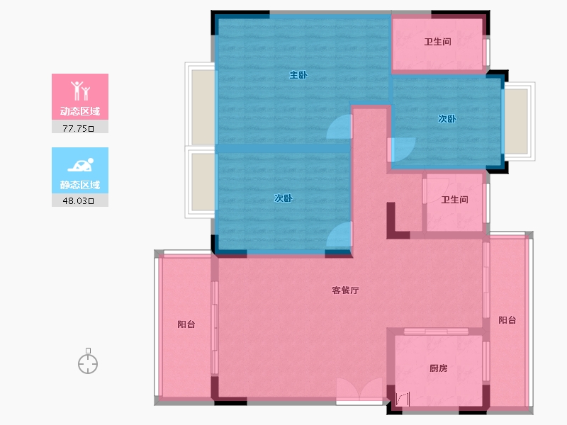 贵州省-毕节市-水映书香-112.00-户型库-动静分区