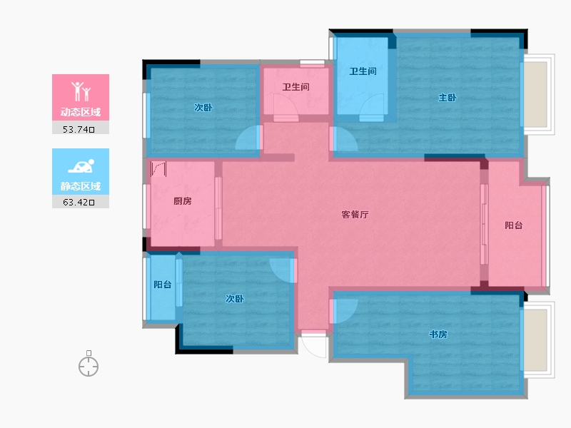 安徽省-安庆市-天下名筑-103.22-户型库-动静分区