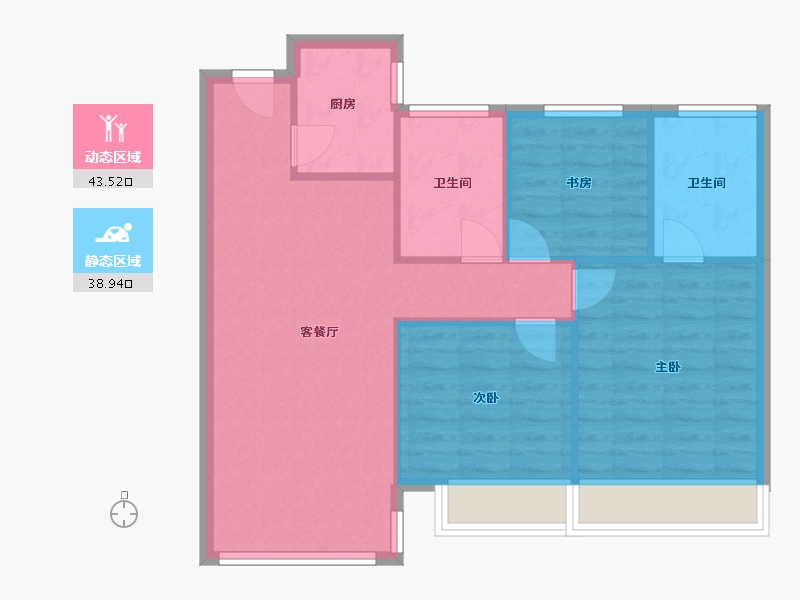 山东省-烟台市-乐橙小区-75.00-户型库-动静分区