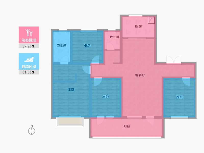 山东省-青岛市-鲁商蓝岸新城-113.15-户型库-动静分区