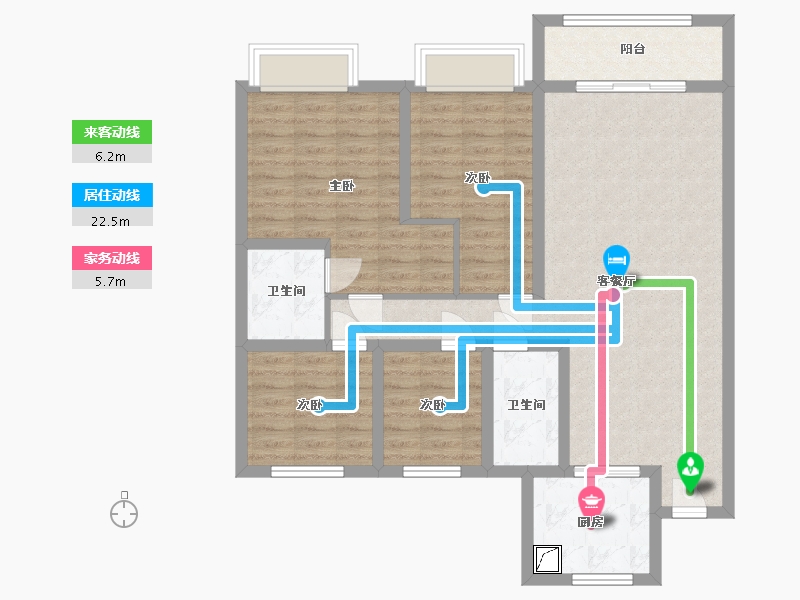 甘肃省-兰州市-碧桂园文景城-112.00-户型库-动静线