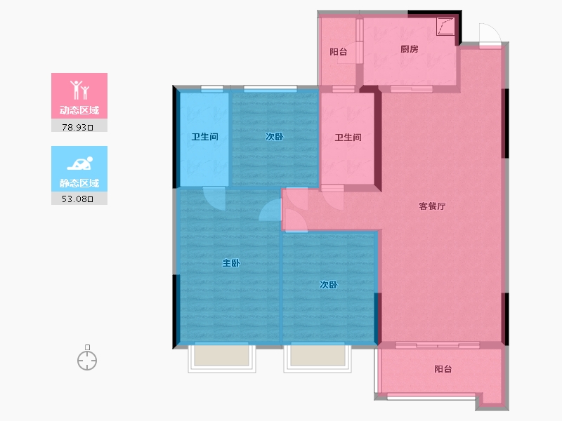 江西省-景德镇市-望陶南苑-120.00-户型库-动静分区