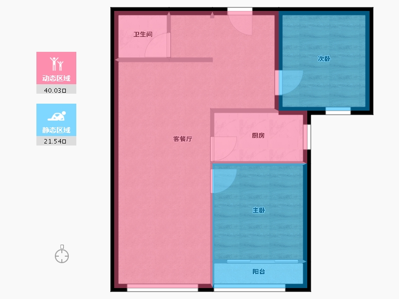 北京-北京市-通成家园-68.00-户型库-动静分区