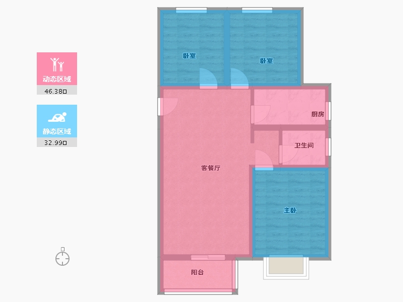 河北省-邯郸市-翡翠和苑-80.44-户型库-动静分区