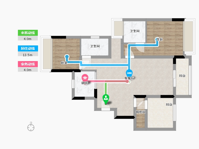 广东省-广州市-保利悦公馆-98.00-户型库-动静线