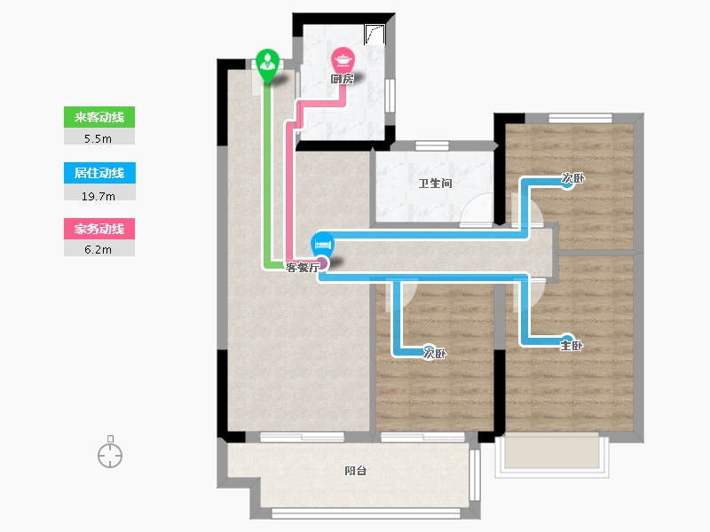 江西省-南昌市-正荣中奥悦玺台-80.00-户型库-动静线